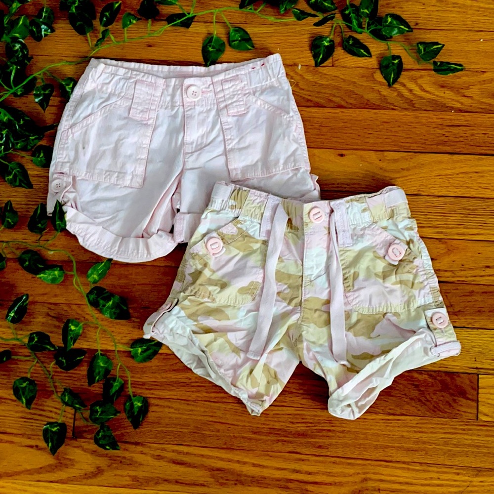 Pink and camouflage shorts bundle